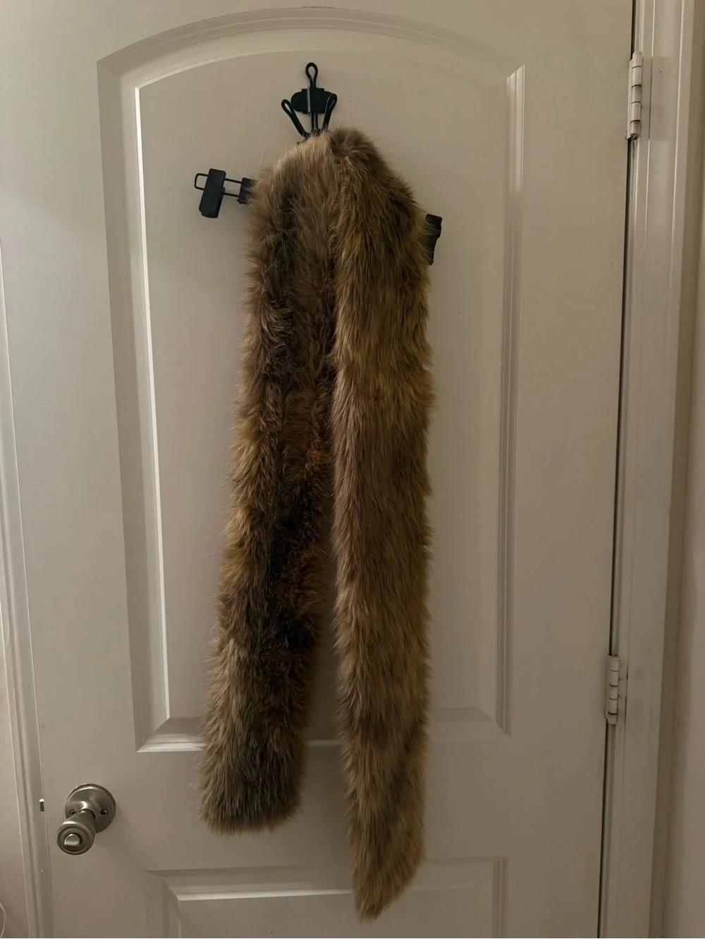 Plush Brown Faux Fur Wrap Scarf